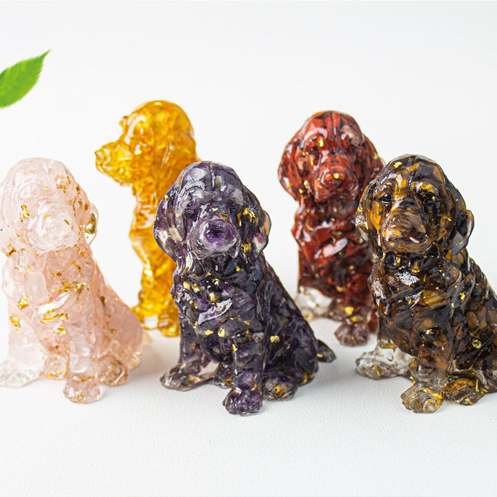 Grava de cristal de Olivenorma con pegamento para decoración de piedras preciosas de Golden Retriever