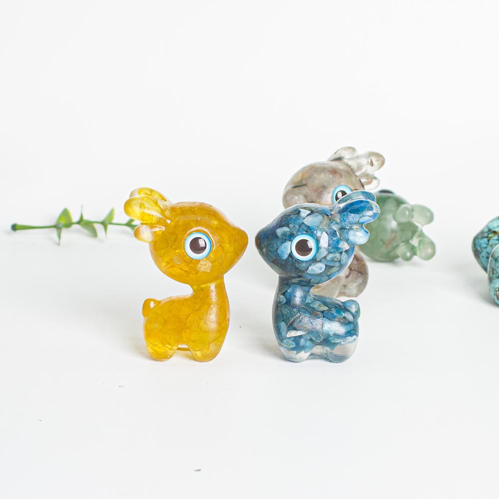 Grava de cristal epoxi Olivenorma con forma de cervatillo adorable