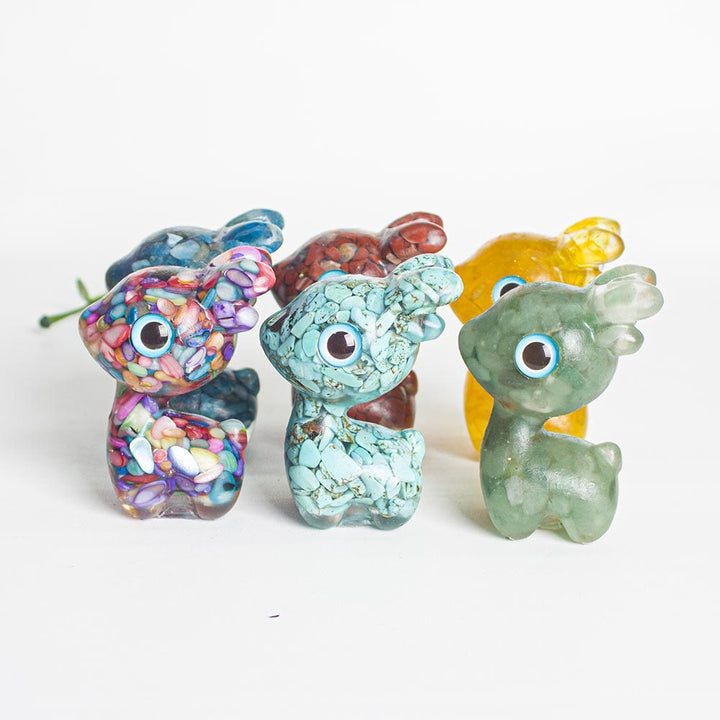 Grava de cristal epoxi Olivenorma con forma de cervatillo adorable