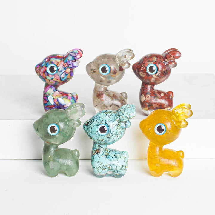 Grava de cristal epoxi Olivenorma con forma de cervatillo adorable