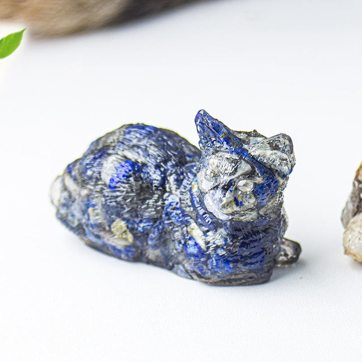 Grava de cristal epoxi de Olivenorma con forma de gatito tumbado