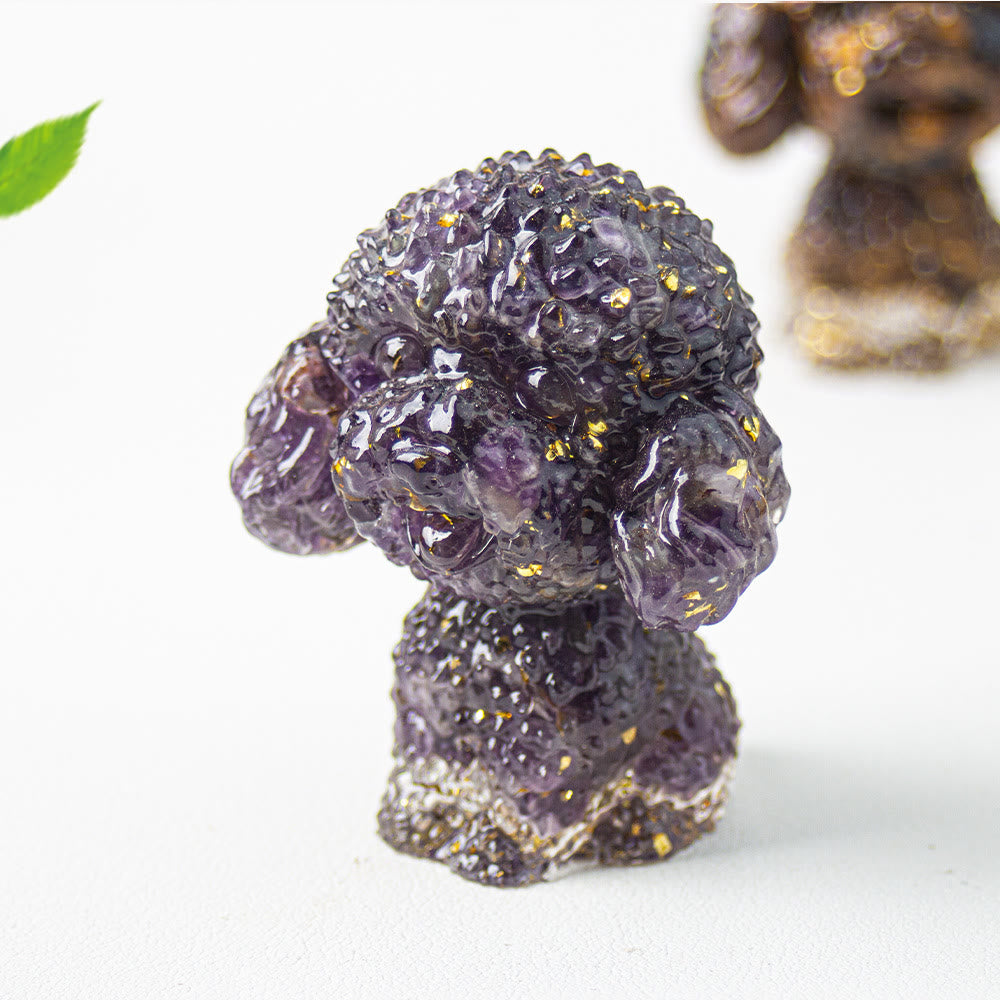 Grava de cristal epoxi de Olivenorma con forma de caniche