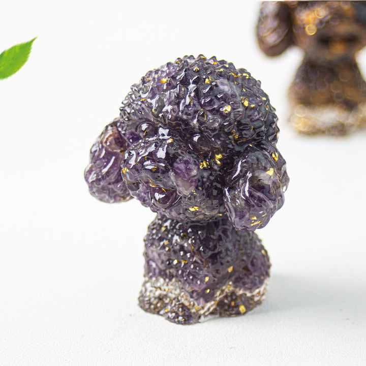 Grava de cristal epoxi de Olivenorma con forma de caniche