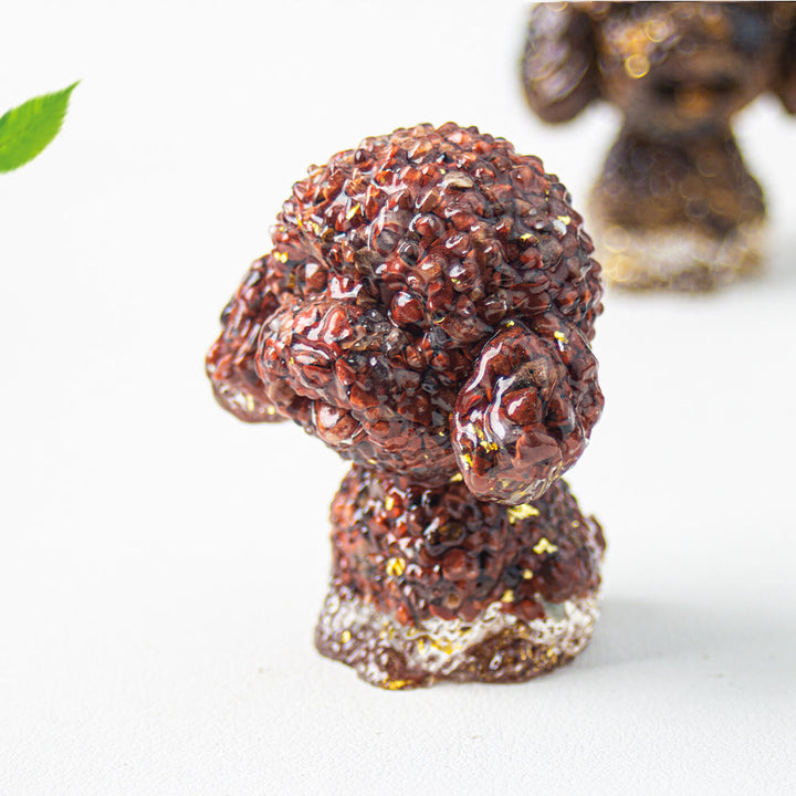 Grava de cristal epoxi de Olivenorma con forma de caniche