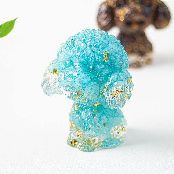 Grava de cristal epoxi de Olivenorma con forma de caniche