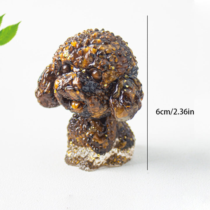 Grava de cristal epoxi de Olivenorma con forma de caniche