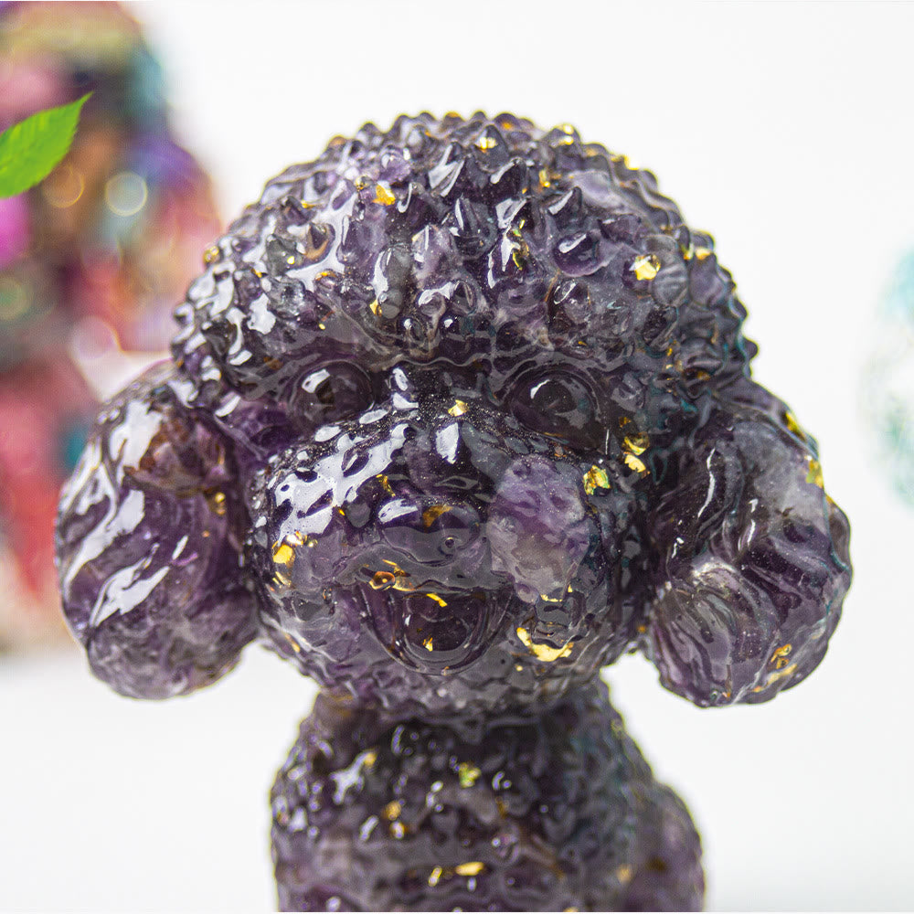 Grava de cristal epoxi de Olivenorma con forma de caniche