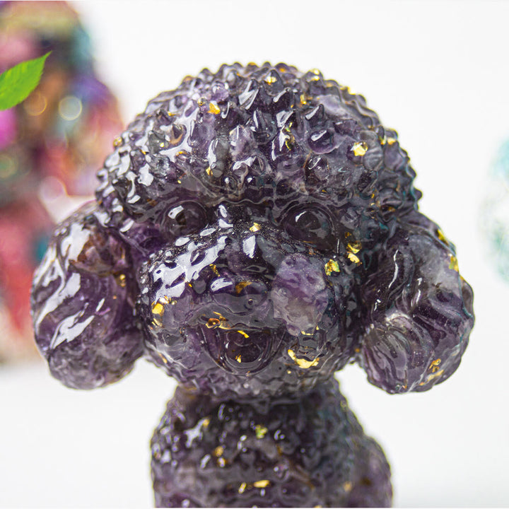 Grava de cristal epoxi de Olivenorma con forma de caniche