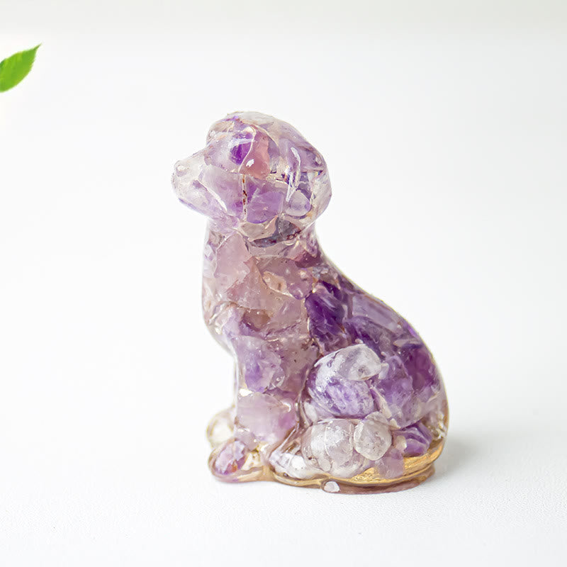 Grava de cristal de Olivenorma y epoxi con piedras preciosas de labrador