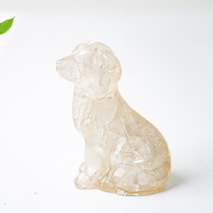 Grava de cristal de Olivenorma y epoxi con piedras preciosas de labrador