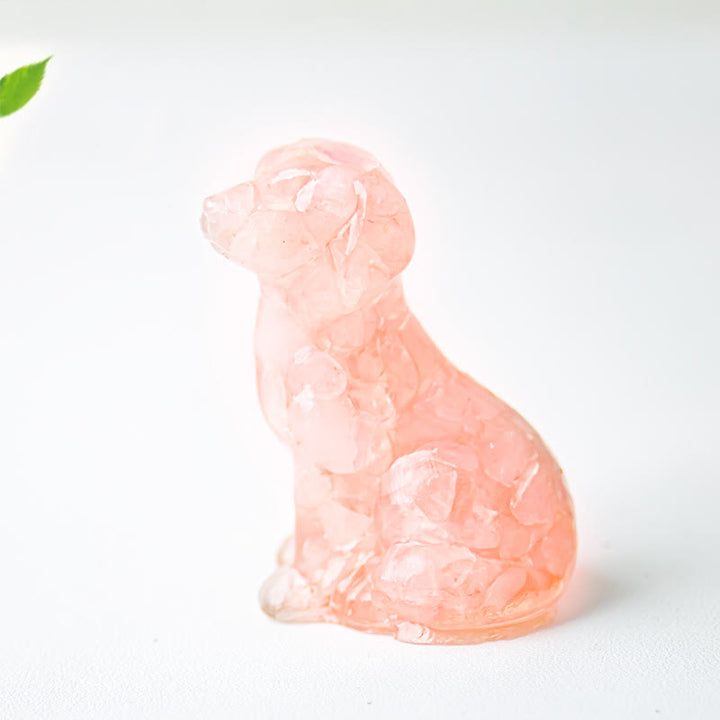 Grava de cristal de Olivenorma y epoxi con piedras preciosas de labrador