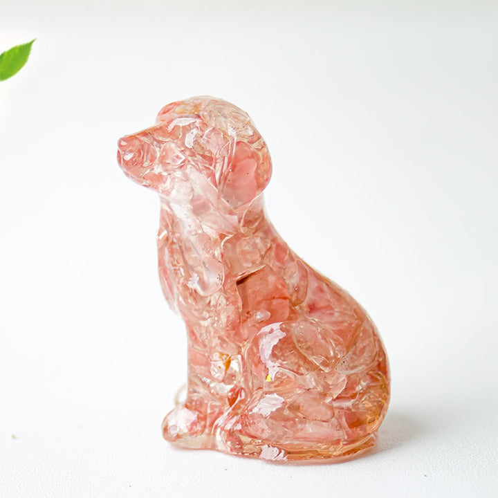 Grava de cristal de Olivenorma y epoxi con piedras preciosas de labrador