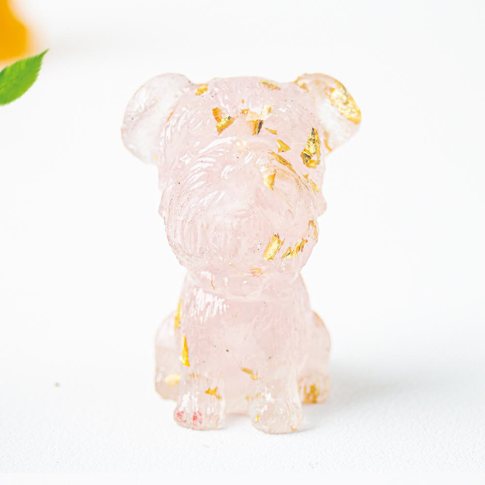 Grava de cristal epoxi de Olivenorma con forma de schnauzer para decoración de piedras preciosas