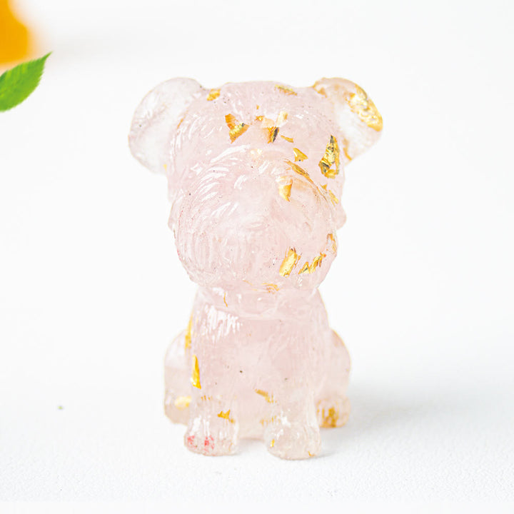 Grava de cristal epoxi de Olivenorma con forma de schnauzer para decoración de piedras preciosas