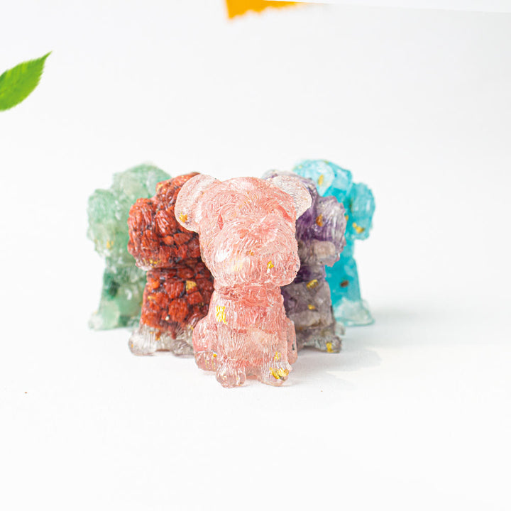 Grava de cristal epoxi de Olivenorma con forma de schnauzer para decoración de piedras preciosas