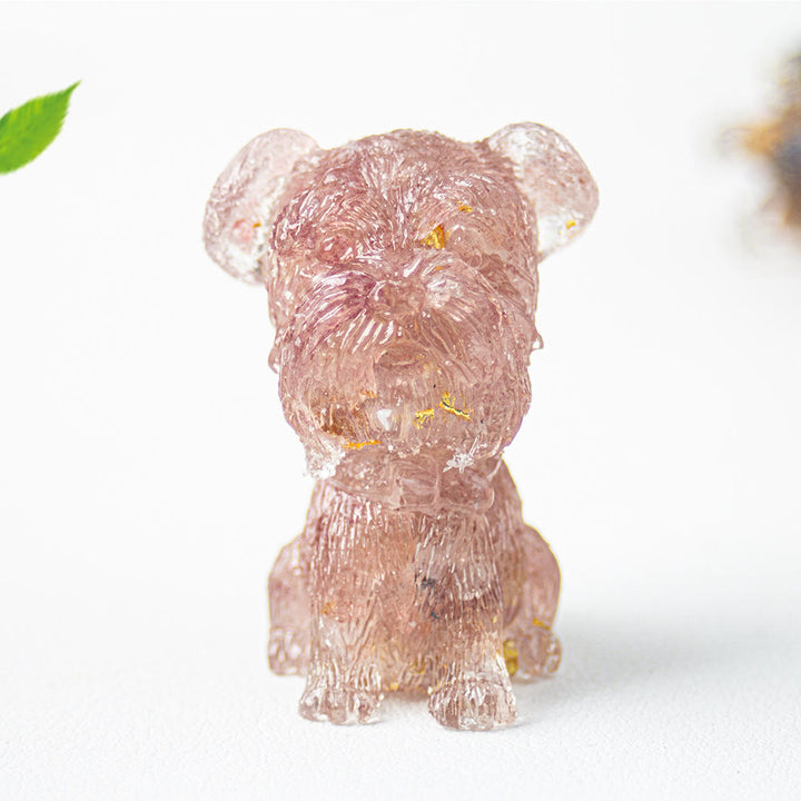 Grava de cristal epoxi de Olivenorma con forma de schnauzer para decoración de piedras preciosas