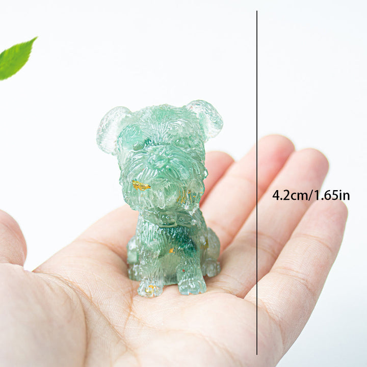 Grava de cristal epoxi de Olivenorma con forma de schnauzer para decoración de piedras preciosas