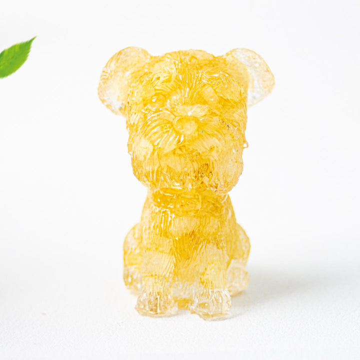 Grava de cristal epoxi de Olivenorma con forma de schnauzer para decoración de piedras preciosas