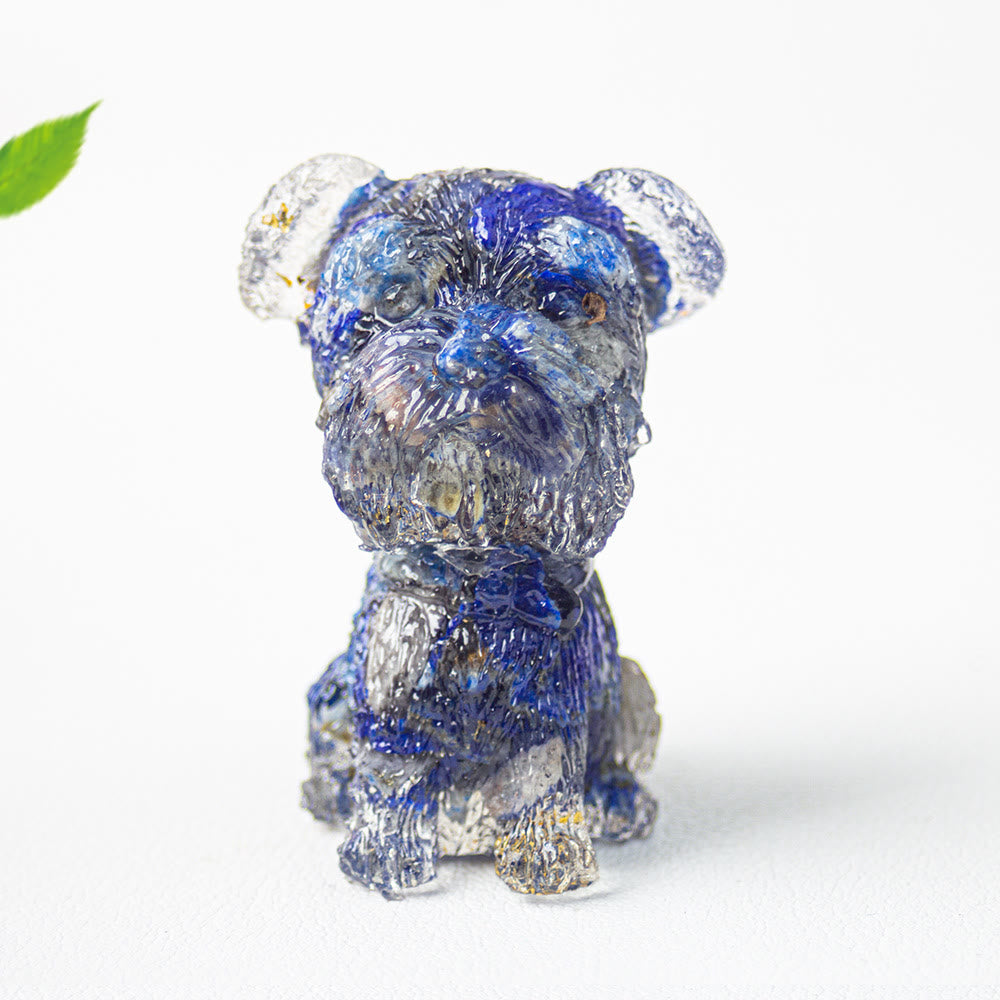 Grava de cristal epoxi de Olivenorma con forma de schnauzer para decoración de piedras preciosas