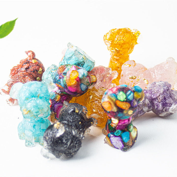 Grava de cristal epoxi de Olivenorma con forma de schnauzer para decoración de piedras preciosas