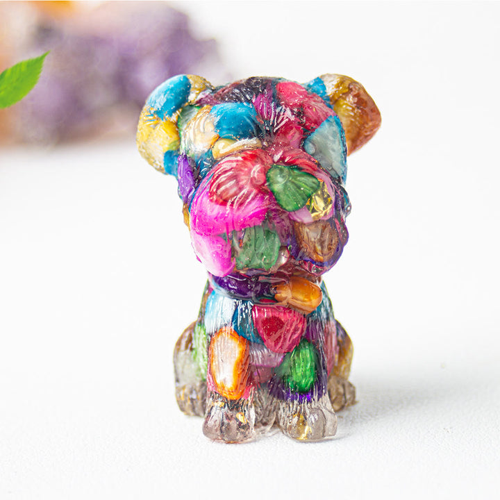 Grava de cristal epoxi de Olivenorma con forma de schnauzer para decoración de piedras preciosas