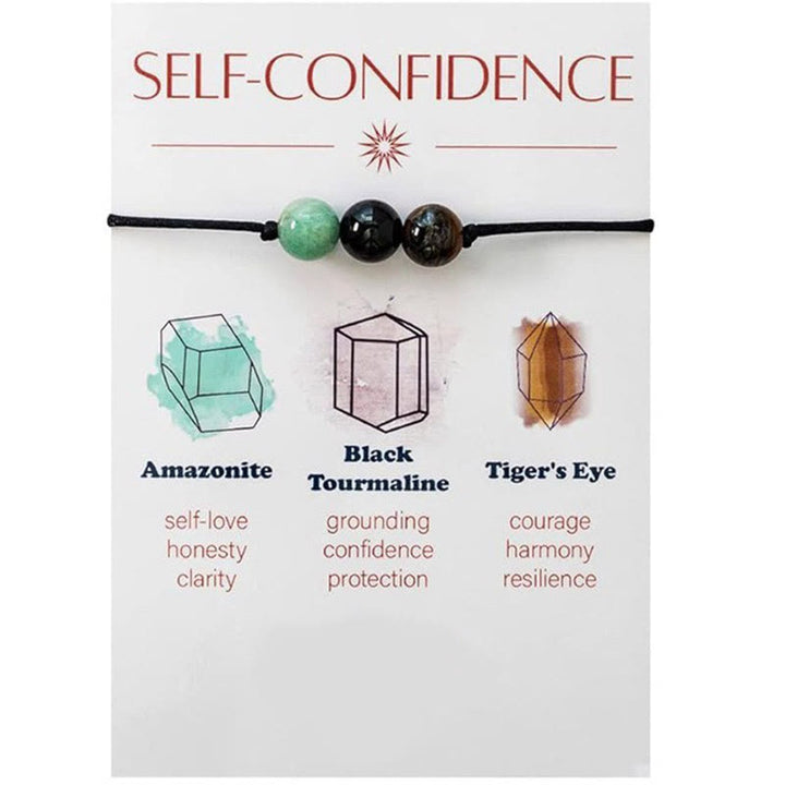 Pulsera de deseos de yoga Olivenorma de 9 piezas con cristales curativos de piedra natural
