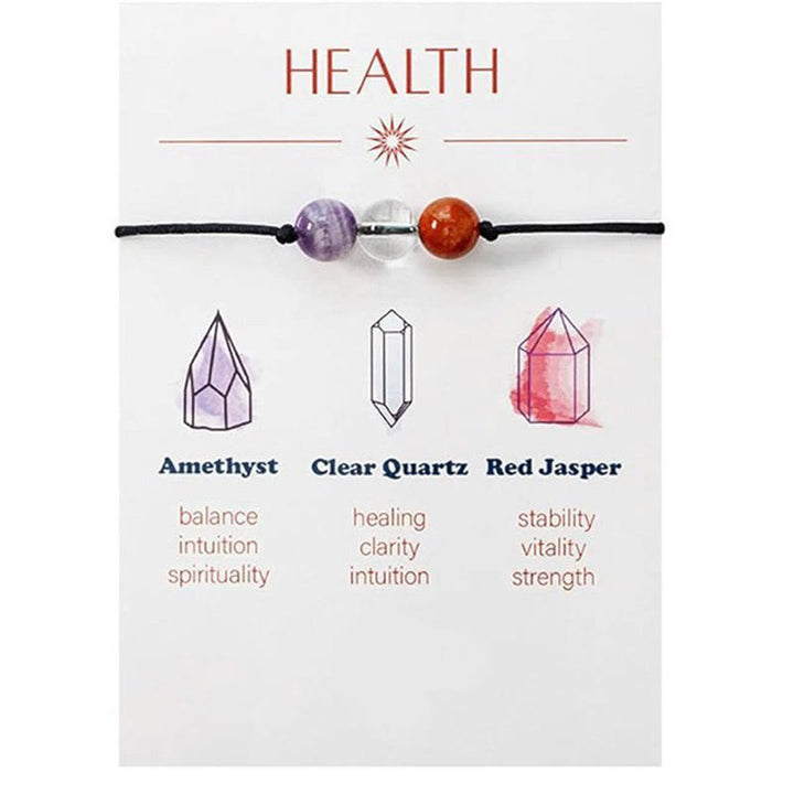 Pulsera de deseos de yoga Olivenorma de 9 piezas con cristales curativos de piedra natural