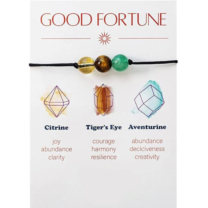 Pulsera de deseos de yoga Olivenorma de 9 piezas con cristales curativos de piedra natural
