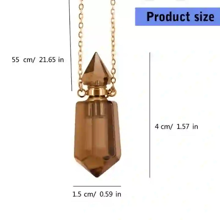 Collar con difusor de aceites esenciales en forma de botella con forma de columna hexagonal de Olivenorma
