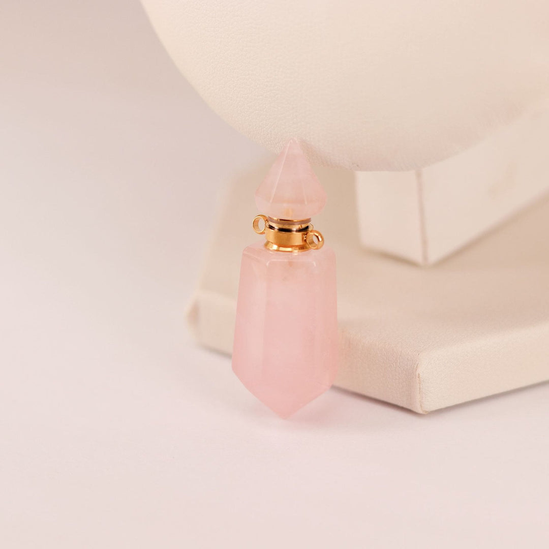 Collar con difusor de aceites esenciales en forma de botella con forma de columna hexagonal de Olivenorma