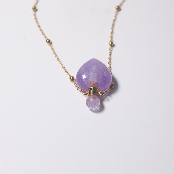 Collar con difusor de aceite esencial de amatista Olivenorma