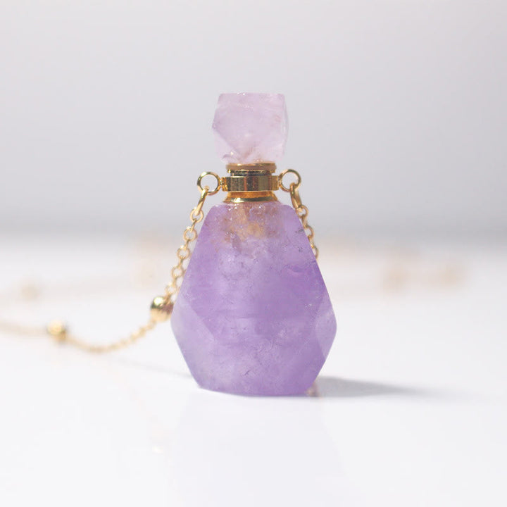 Collar con difusor de aceite esencial de amatista Olivenorma