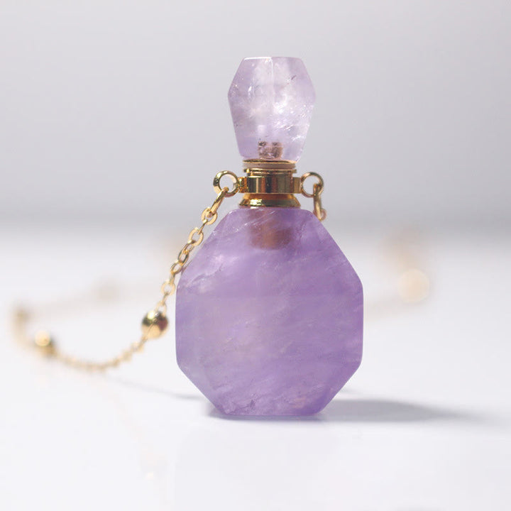 Collar con difusor de aceite esencial de amatista Olivenorma