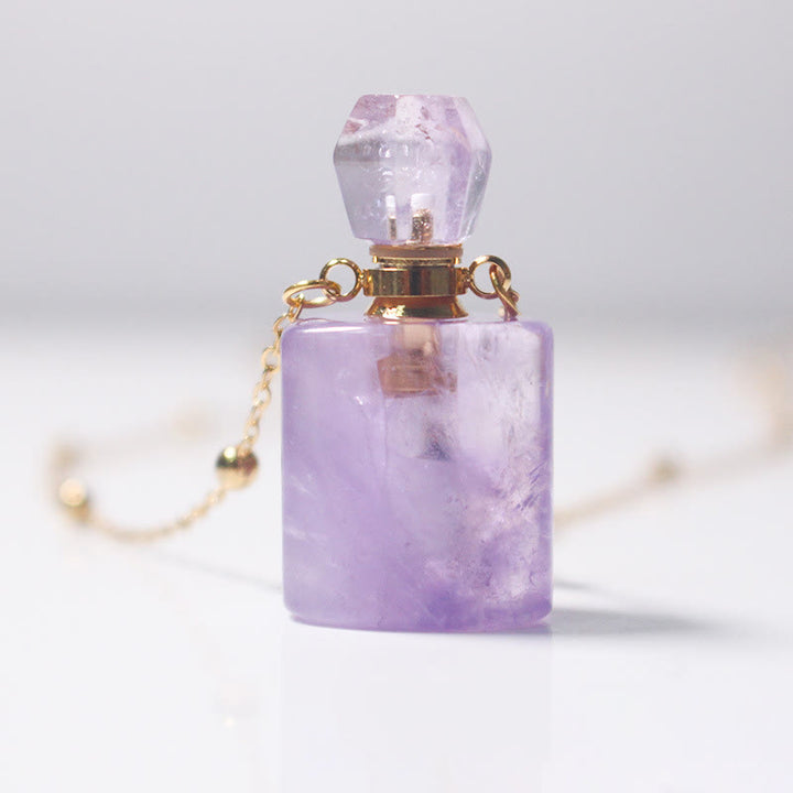 Collar con difusor de aceite esencial de amatista Olivenorma