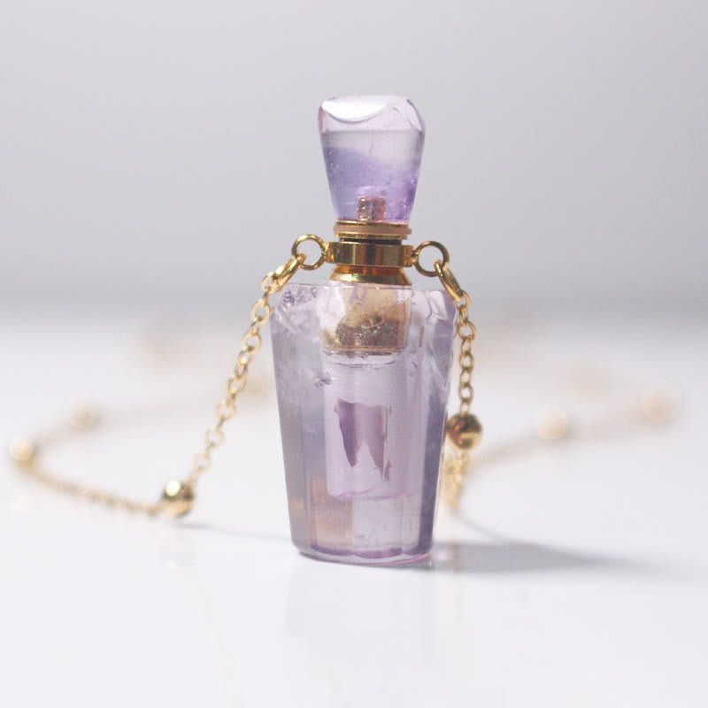 Collar con difusor de aceite esencial de amatista Olivenorma