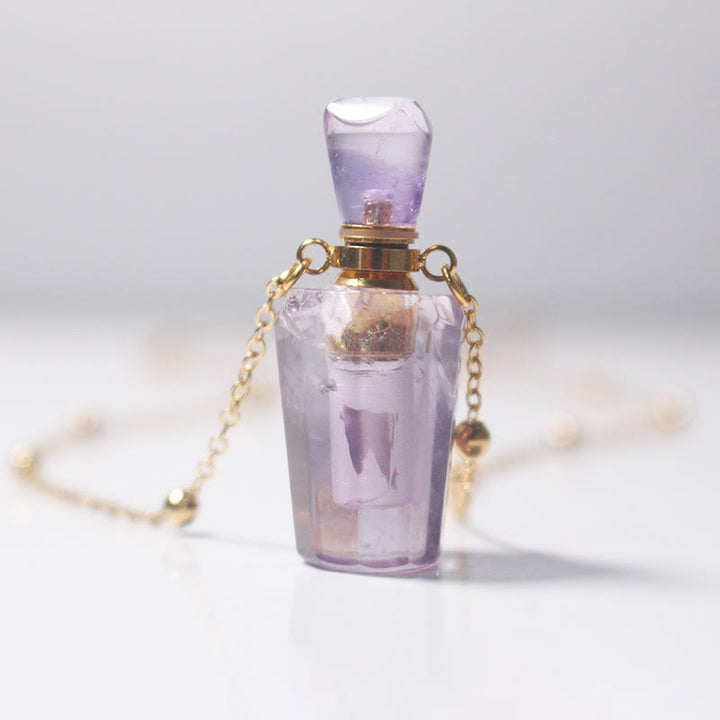 Collar con difusor de aceite esencial de amatista Olivenorma