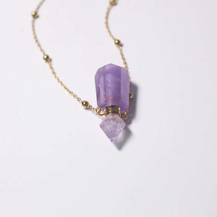 Collar con difusor de aceite esencial de amatista Olivenorma