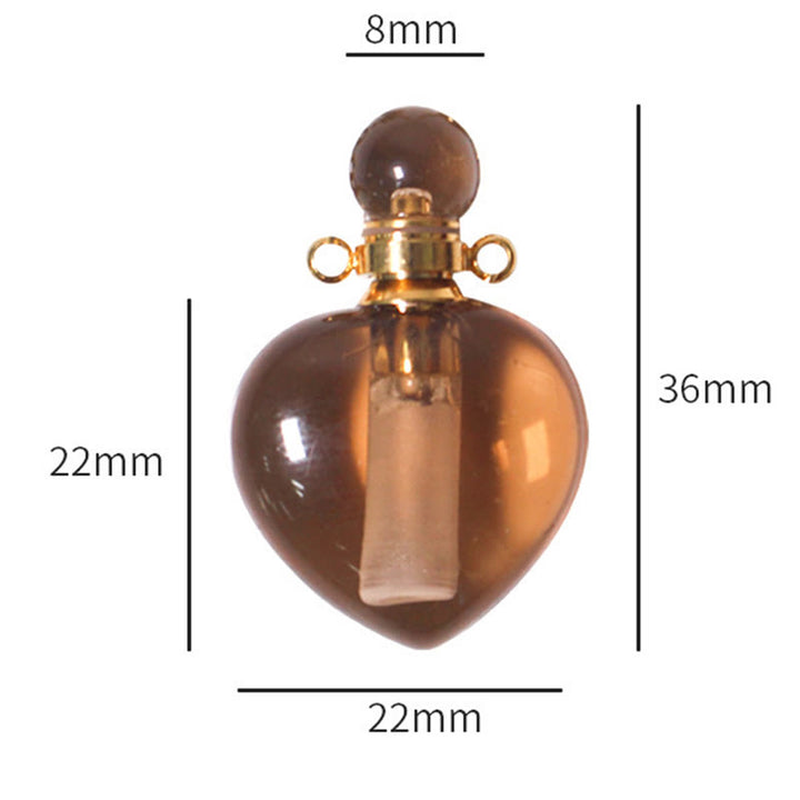 Collar con difusor de aceites esenciales de cristal Olivenorma con forma de corazón