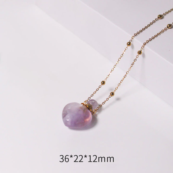Collar con difusor de aceites esenciales de cristal Olivenorma con forma de corazón