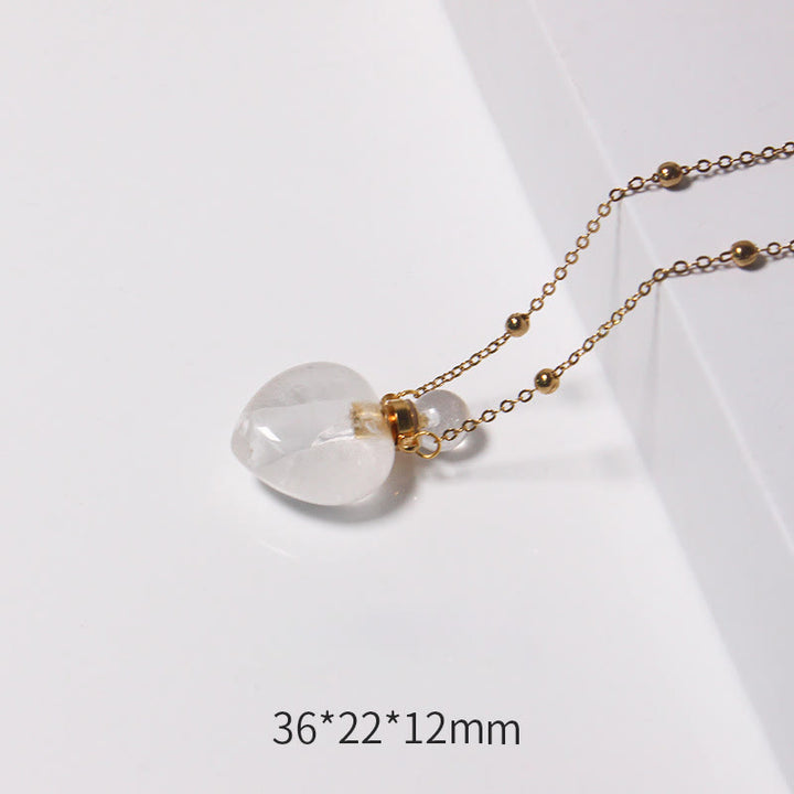 Collar con difusor de aceites esenciales de cristal Olivenorma con forma de corazón