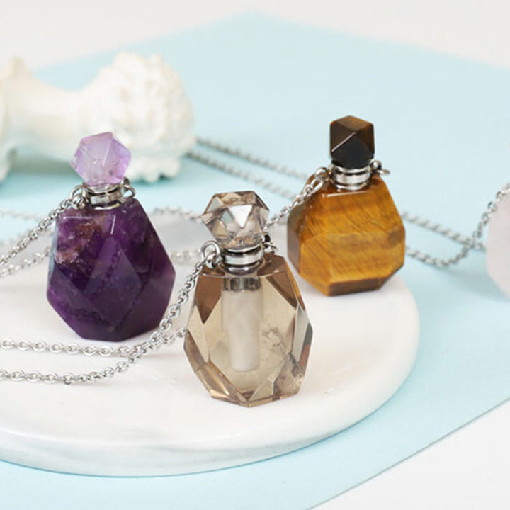 Collar con difusor de aceites esenciales de cristal Olivenorma