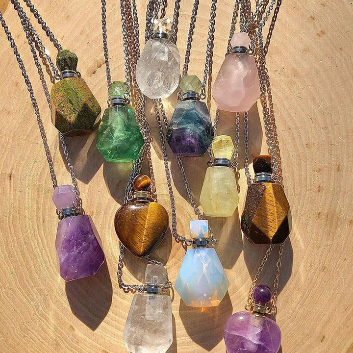 Collar con difusor de aceites esenciales de cristal Olivenorma