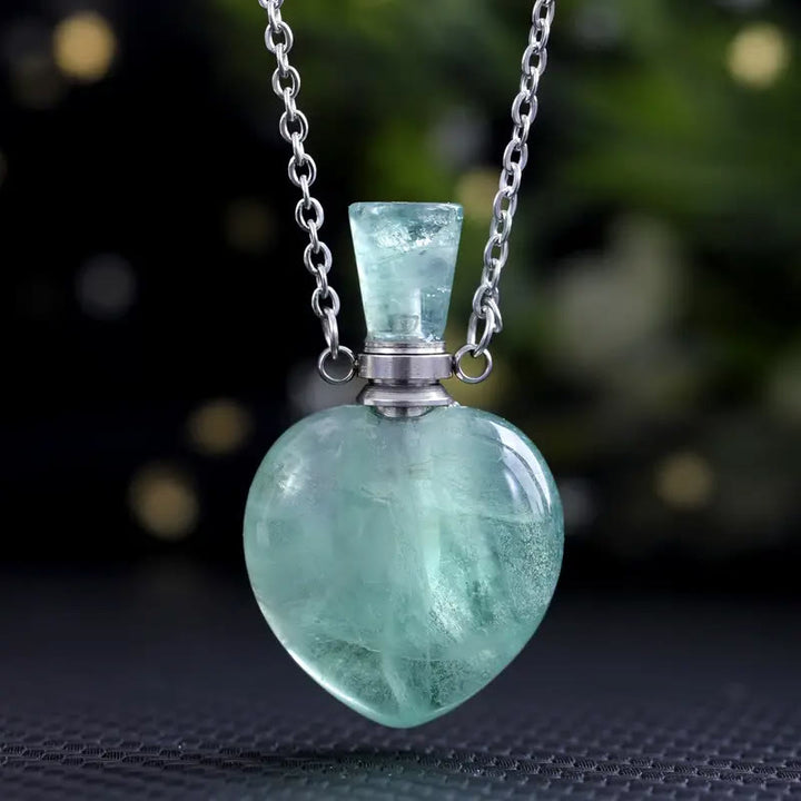 Collar con difusor de aceites esenciales de cristal Olivenorma Love Bottle