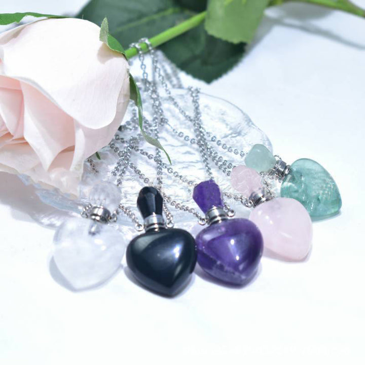 Collar con difusor de aceites esenciales de cristal Olivenorma Love Bottle