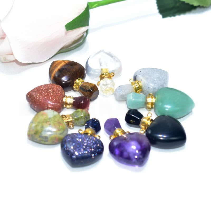 Collar con difusor de aceites esenciales de cristal Olivenorma Love Bottle