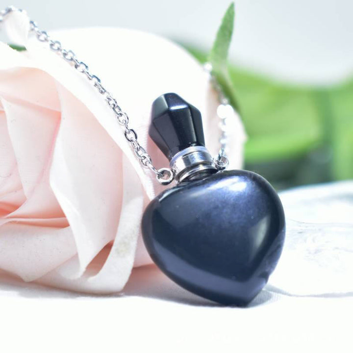 Collar con difusor de aceites esenciales de cristal Olivenorma Love Bottle