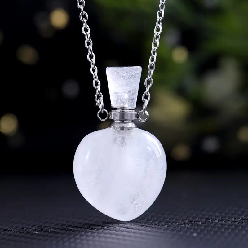 Collar con difusor de aceites esenciales de cristal Olivenorma Love Bottle