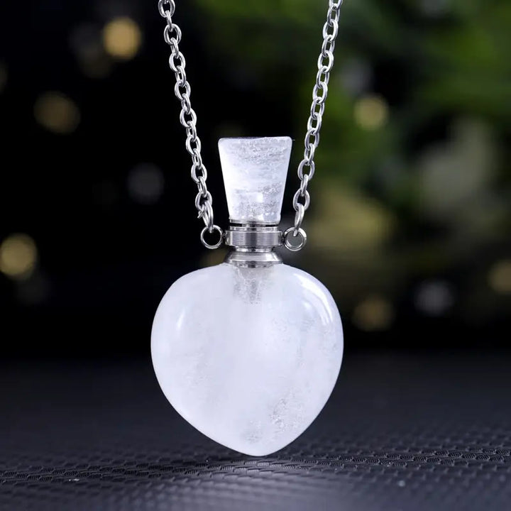 Collar con difusor de aceites esenciales de cristal Olivenorma Love Bottle