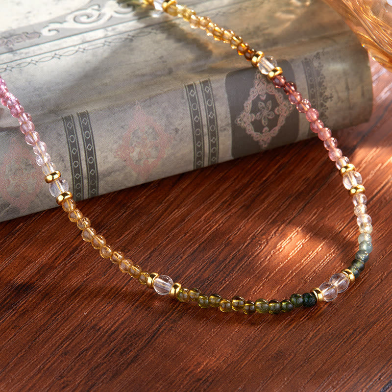 Pulsera de cuentas de turmalina natural de 3 mm de Olivenorma