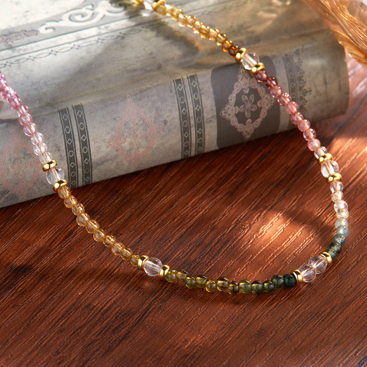 Pulsera de cuentas de turmalina natural de 3 mm de Olivenorma